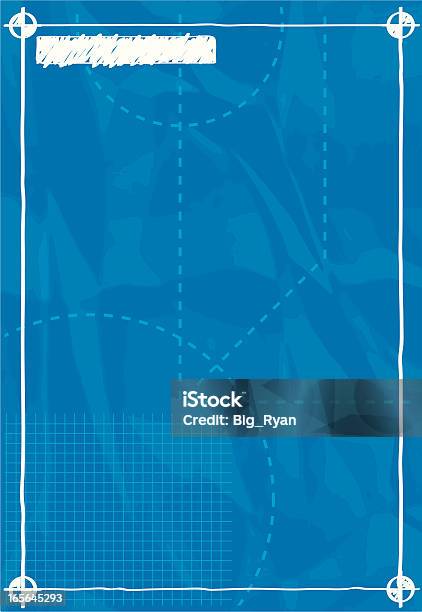 Ilustración de Bosquejo De Blanco y más Vectores Libres de Derechos de Arrugado - Arrugado, Azul, Cianotipo - Plano