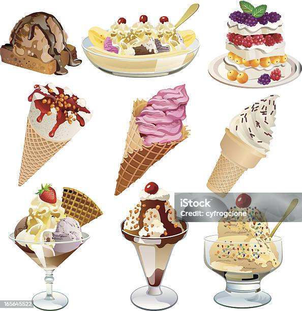 Ice Cream Stock Illustration - Download Image Now - Ice Cream, Ice Cream Sundae, Cup