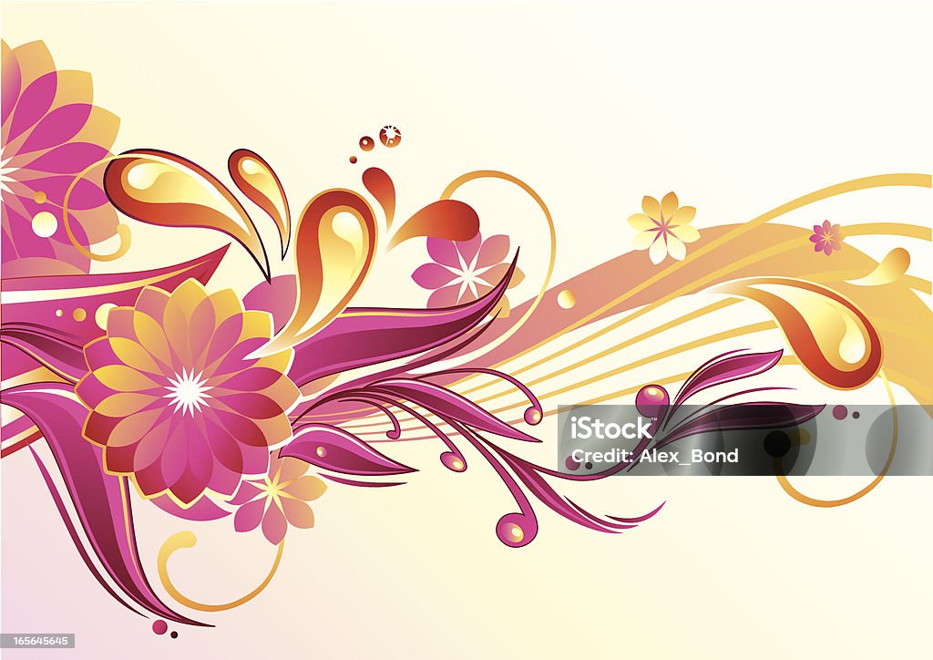 Summer blossom bright trendy floral background, vector artwork Abstract stock vector