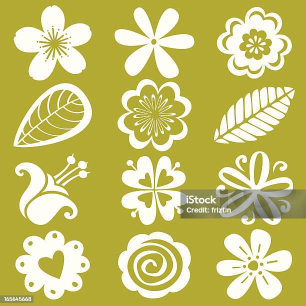 Fiore Collezione Icon - Immagini vettoriali stock e altre immagini di Ambientazione esterna - Ambientazione esterna, Bianco, Bocciolo