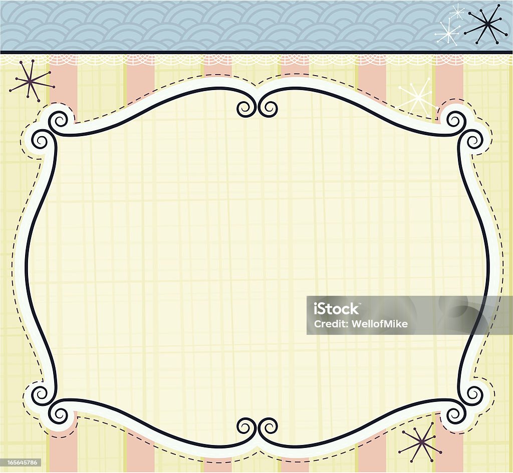 Swirly Retro Frame - Royalty-free Estilo retro arte vetorial