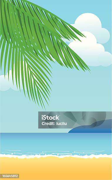 Lato Plaża - Stockowe grafiki wektorowe i więcej obrazów Bez ludzi - Bez ludzi, Chmura, Fala - Woda