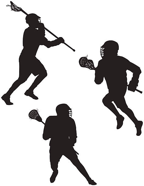 Mens Lacrosse vector art illustration