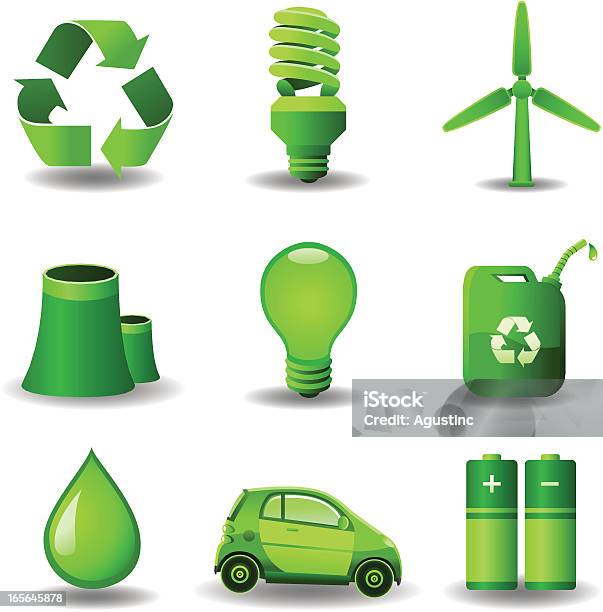 グリーンのエコロジーセット - しずくのベクターアート素材や画像を多数ご用意 - しずく, イラストレーション, グリーンテクノロジー