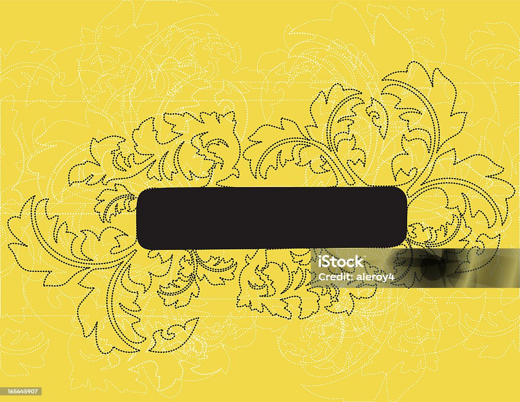 scroll banner sobre fondo amarillo - arte vectorial de Amarillo - Color libre de derechos