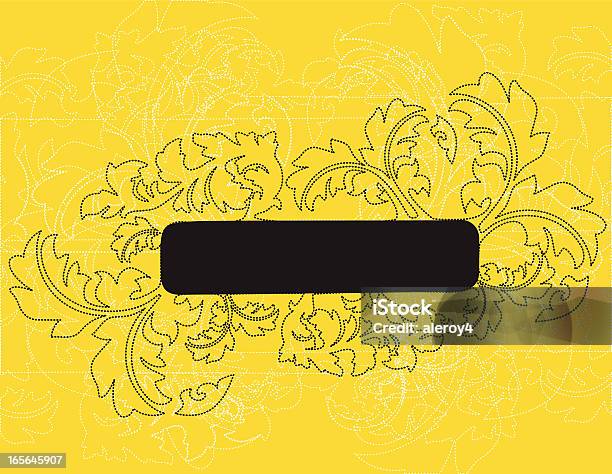 Ilustración de Scroll Banner Sobre Fondo Amarillo y más Vectores Libres de Derechos de Amarillo - Color - Amarillo - Color, Blanco - Color, Color negro