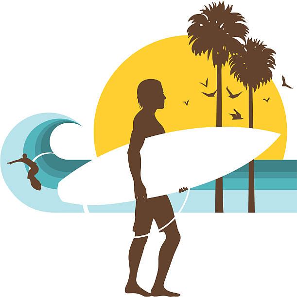 サーファー（サーフェス-up シリーズ - surfing surf wave men点のイラスト素材／クリップアート素材／マンガ素材／アイコン素材