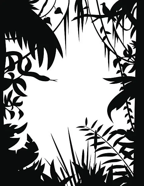Vector illustration of Tropical Frame