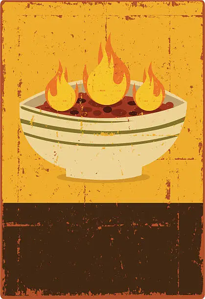Vector illustration of Spicy Chili Sign