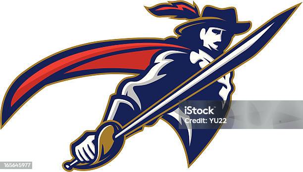 Cavalier Mascot Stock Illustration - Download Image Now - Logo, Cavalier - Cavalry, Sword
