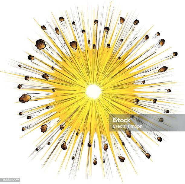 Esplosione Su Bianco - Immagini vettoriali stock e altre immagini di Big Bang - Big Bang, Detriti, Esplodere