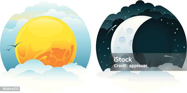 Day And Night Stock Illustration - Download Image Now - Night, Day, Morning