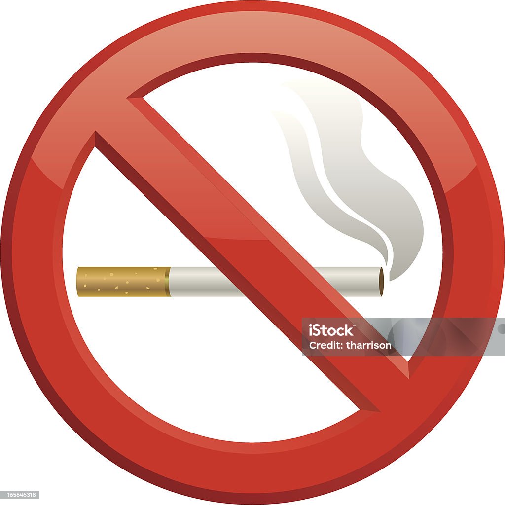 Interdiction de fumer - clipart vectoriel de Cigarette libre de droits