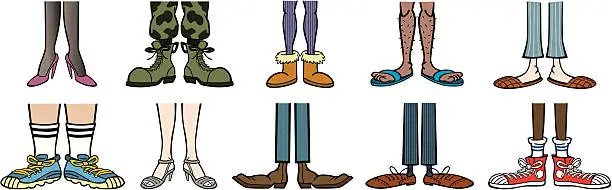 Vector illustration of Footwear