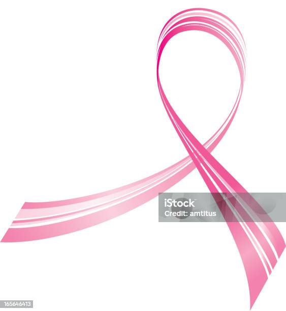Fita De Consciencialização Contra O Cancro Da Mama - Arte vetorial de stock e mais imagens de Cancro da Mama - Cancro da Mama, Cor de rosa, Cuidados de Saúde e Medicina