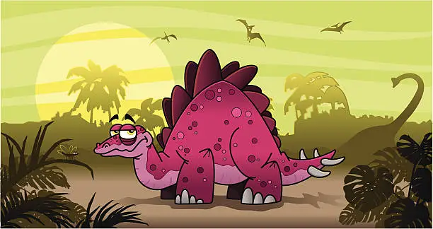 Vector illustration of Mr Stegosaurus