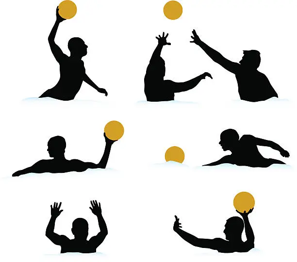Vector illustration of Vector Water Polo
