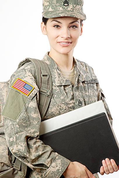 istock Female American Soldier 165647043