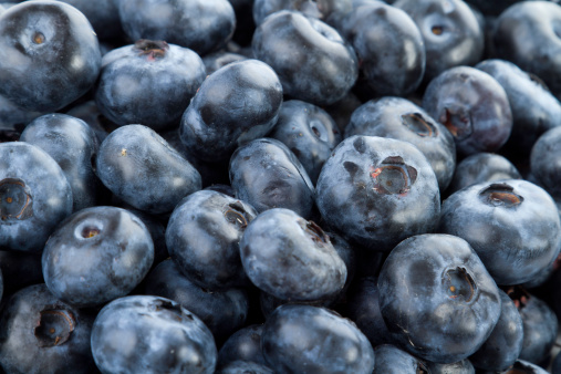 fresh blueberries background