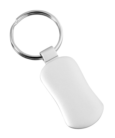 Silver key fob with no keys.