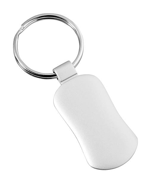 Key Fob Silver key fob with no keys. key ring photos stock pictures, royalty-free photos & images