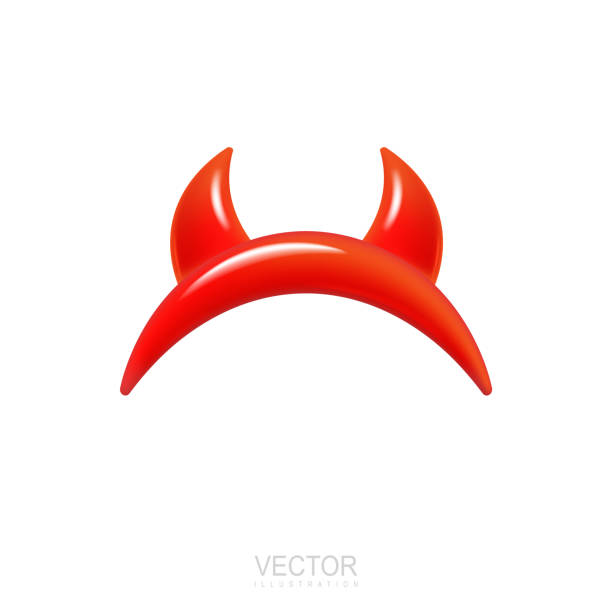 istock Cartoon headband icon with devil horns on white background. Head decor for party time. Halloween mask. Vector illustration. 1656483609