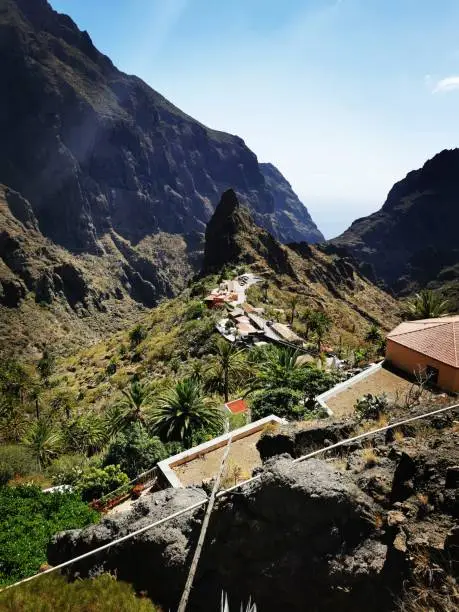 Masca town and ravine in the Teno Massif. Tenerife