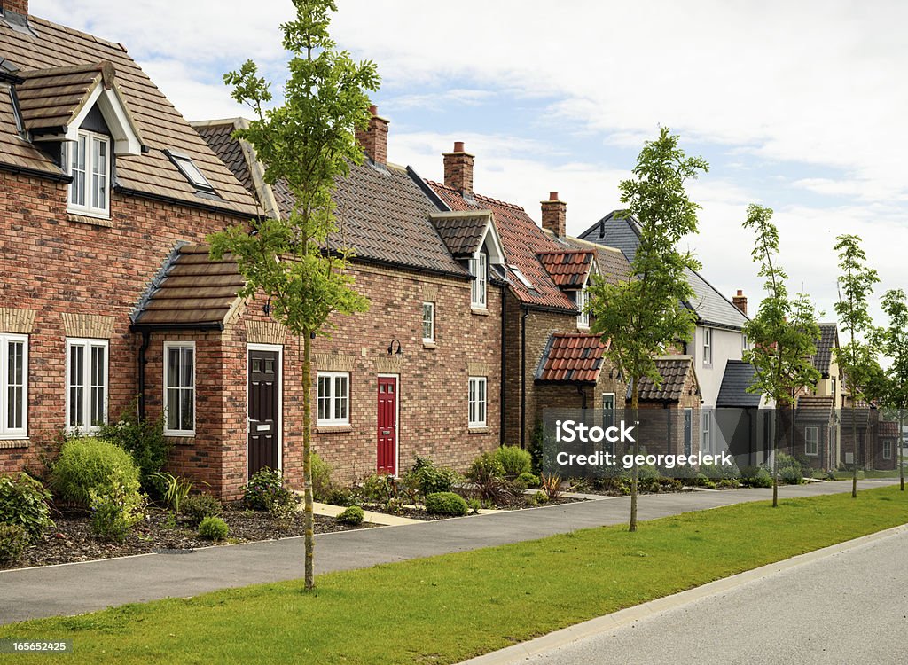 Hilera de casas moderna - Foto de stock de Casa libre de derechos