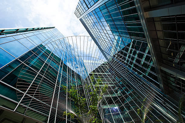 istock Office buildings in Canary Wharf, London 165653375