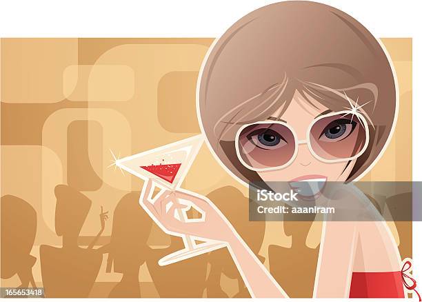 Cocktail Party Stock Illustration - Download Image Now - Women, Retro Style, Brown Hair