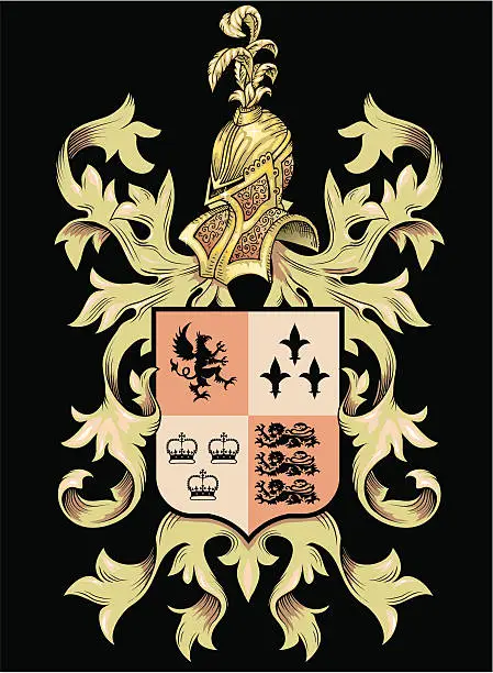 Vector illustration of Coat of arms