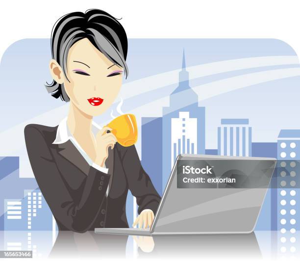 Coffee Time Stock Illustration - Download Image Now - Businesswoman, Coffee - Drink, Females