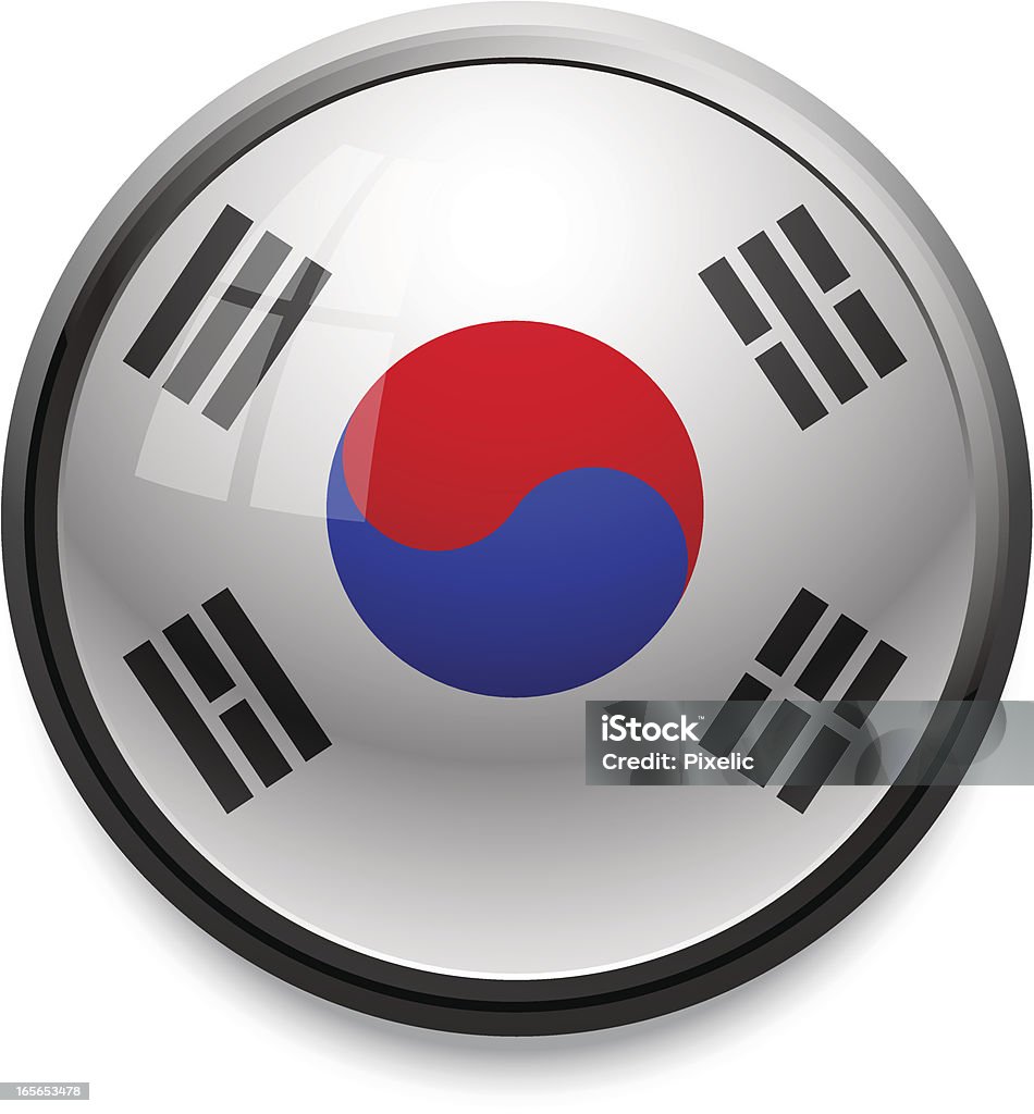 韓国の国旗イオン - アイコンのロイヤリティフリーベクトルアート