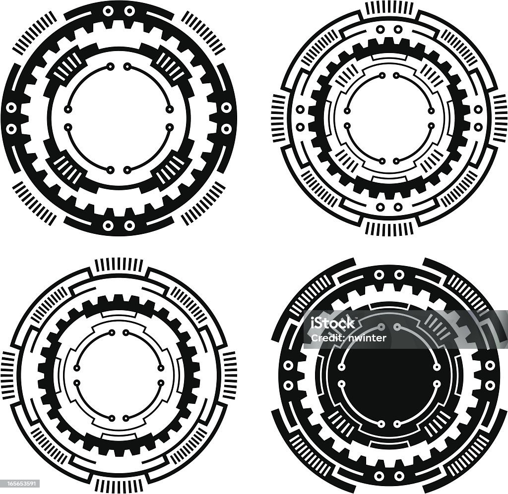 Cercles technique - clipart vectoriel de Cercle libre de droits