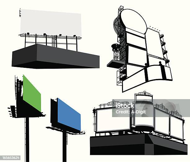 Outdoors - Arte vetorial de stock e mais imagens de Painel Publicitário Eletrónico - Painel Publicitário Eletrónico, Contorno, Cor preta