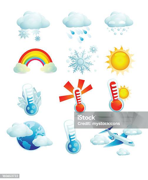 Web Icons Weather Stock Illustration - Download Image Now - Cloud - Sky, Frozen, Sun