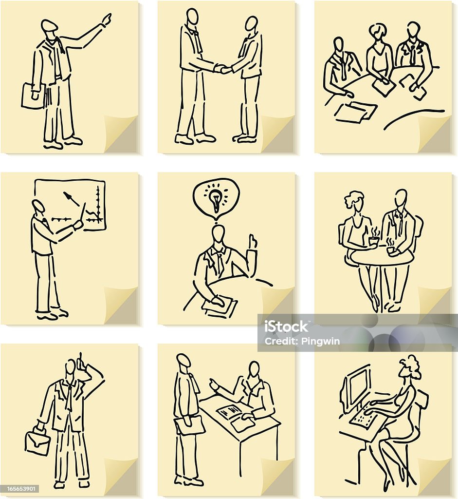 Gens d'affaires - clipart vectoriel de Accord - Concepts libre de droits