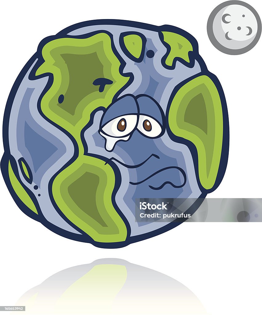 Face Earth Sad Stock Illustration - Download Image Now - Cartoon, Crying,  Human Body Part - iStock