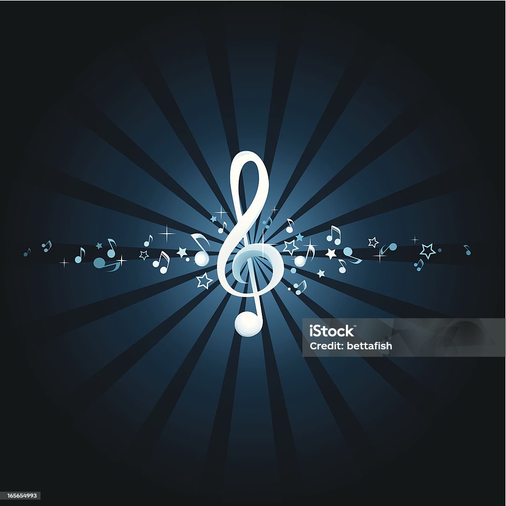 Musical note background Musical note on the dark background. Objects are on 2 separate layers - easy to modify. Musical Note stock vector