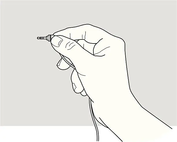 Vector illustration of Connecting_earphone