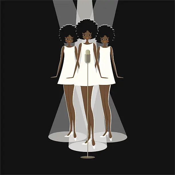 Vector illustration of Retro singers