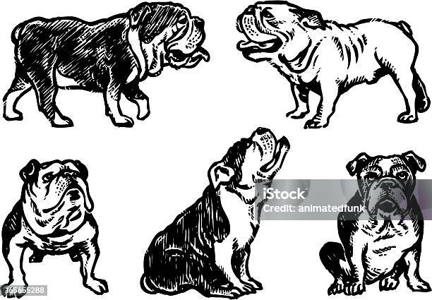 Bulldogs Sketch Stock Illustration - Download Image Now - Bulldog, Dog, Vector