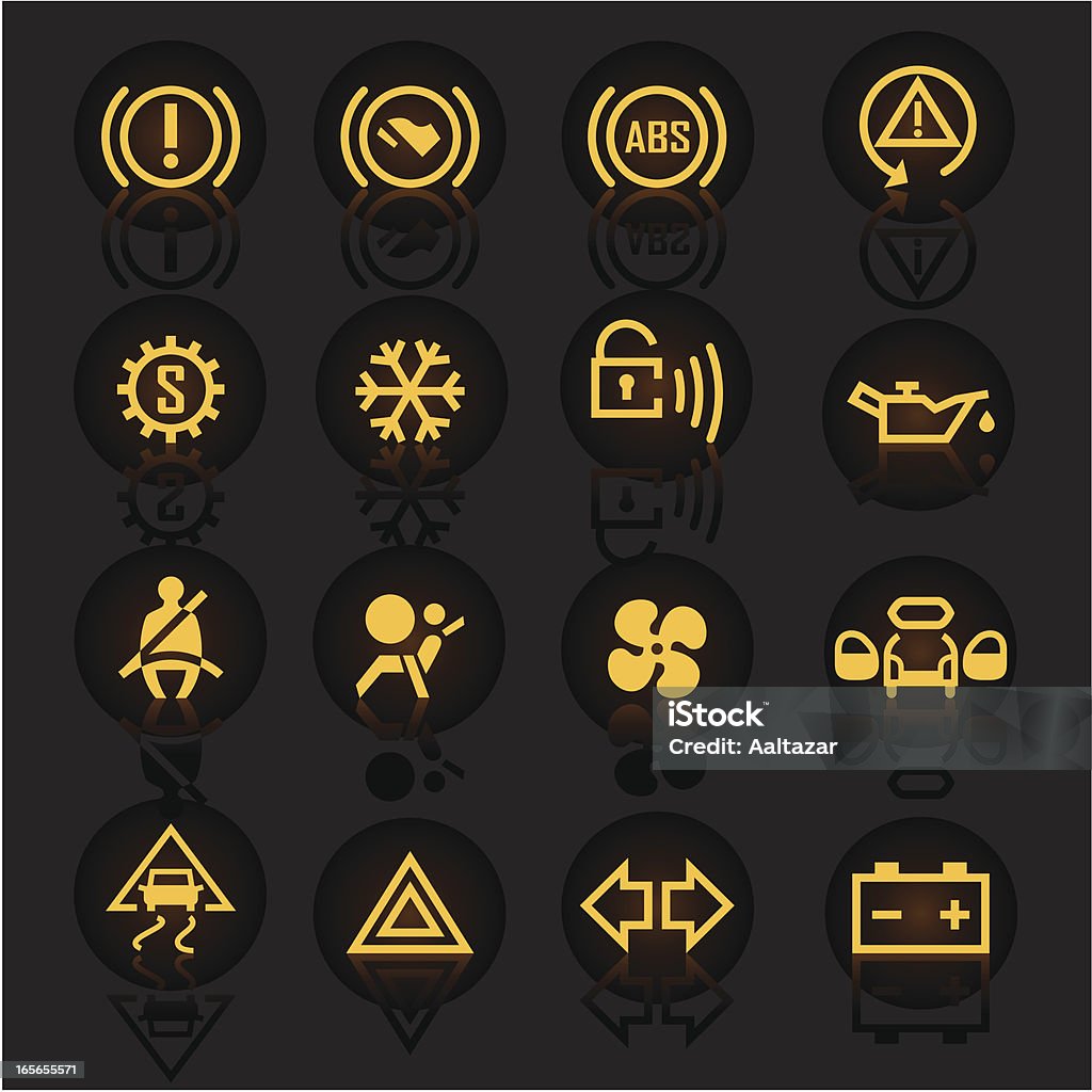 Car Indicators Vector Luminescent Car Indicators Stock Illustration - Download Image Now ...