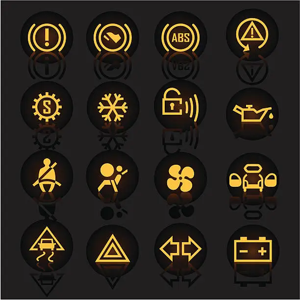 Vector illustration of Luminescent Car Indicators