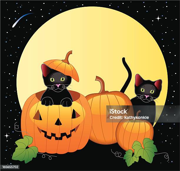 Vetores de Halloween Que Os Gatinhos e mais imagens de Animal - Animal, Animal de estimação, Assustador