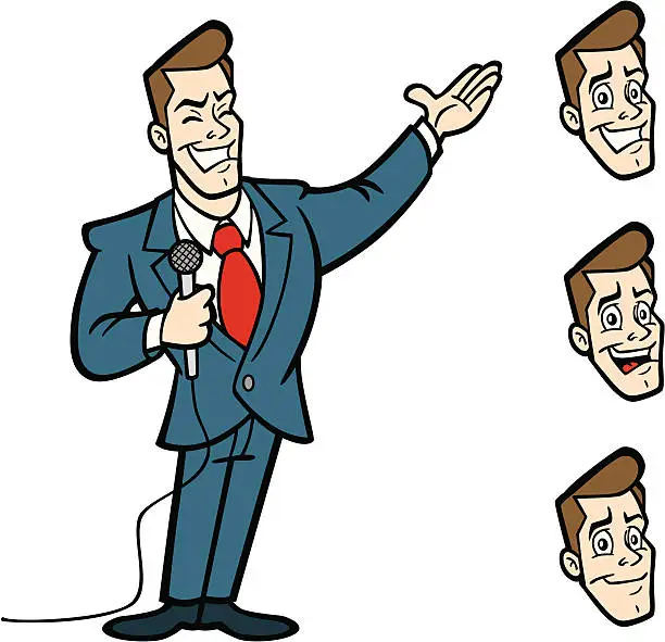 Vector illustration of Game Show Guy