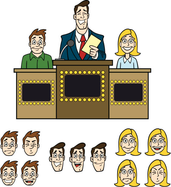 Game Show Elements Great set of game show elements. As well you alternative faces to create your own animations. Perfect for creating your own game show game. EPS and JPEG files included. Be sure to view my other illustrations, thanks! game show host stock illustrations