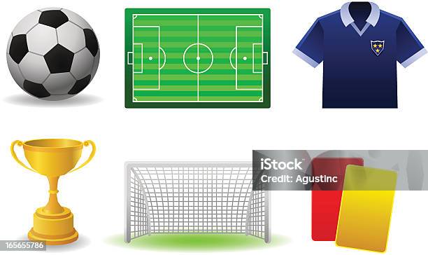 Set Di Calcio - Immagini vettoriali stock e altre immagini di Calcio - Sport - Calcio - Sport, Campo da calcio, Cartellino giallo