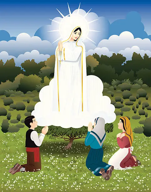 Vector illustration of Our Lady of Fatima