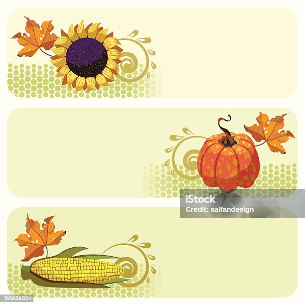 Thanksgiving Banners - Arte vetorial de stock e mais imagens de Abstrato - Abstrato, Abóbora-Menina - Cucúrbita, Agricultura